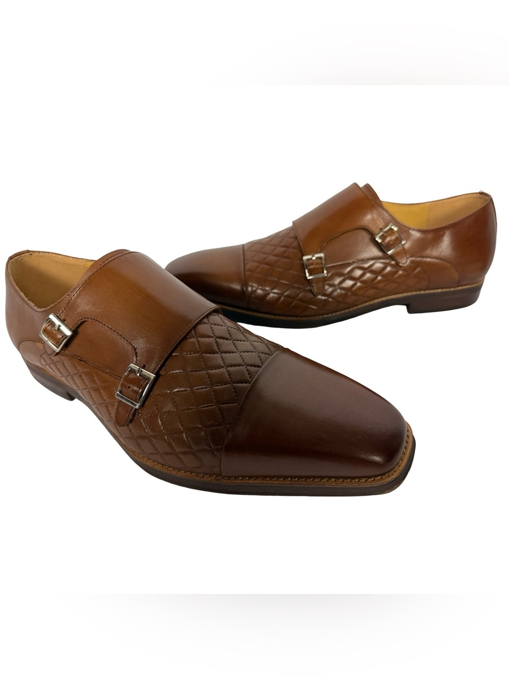 Stacy Adams Wynston 25413-221 Brown Double Monk Strap Dress Shoes Men's Size 9M